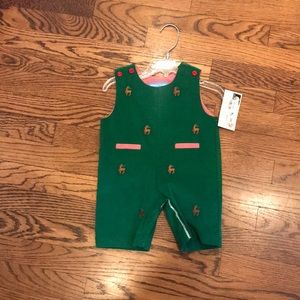 Monday’s child green corduroy reindeer longall